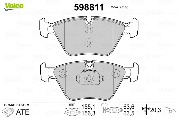 Remblokset Valeo 598811