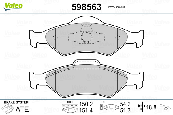 Remblokset Valeo 598563