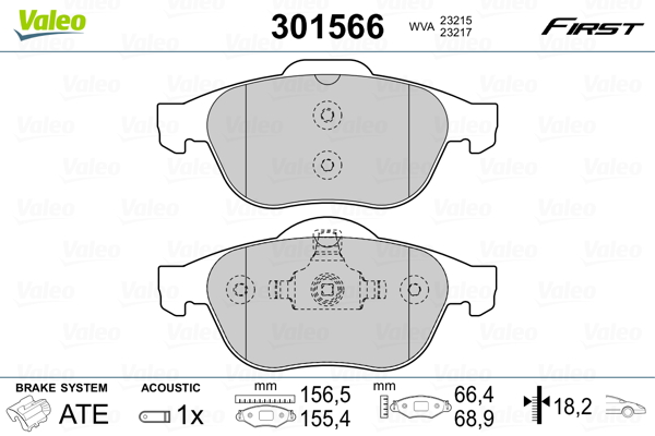 Remblokset Valeo 301566