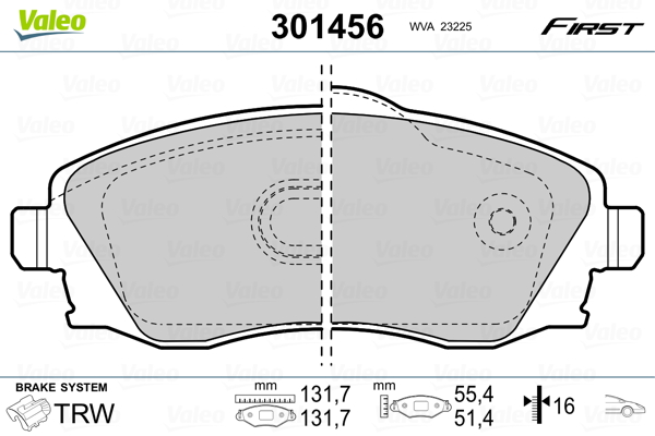 Remblokset Valeo 301456