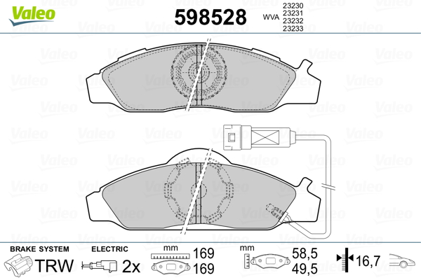 Remblokset Valeo 598528