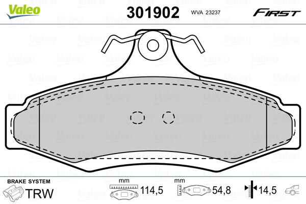 Remblokset Valeo 301902