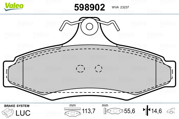 Remblokset Valeo 598902