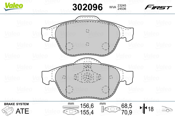 Remblokset Valeo 302096