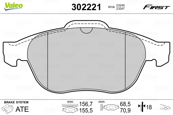 Remblokset Valeo 302221