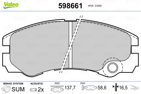 Remblokset Valeo 598661