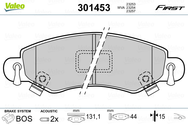 Remblokset Valeo 301453