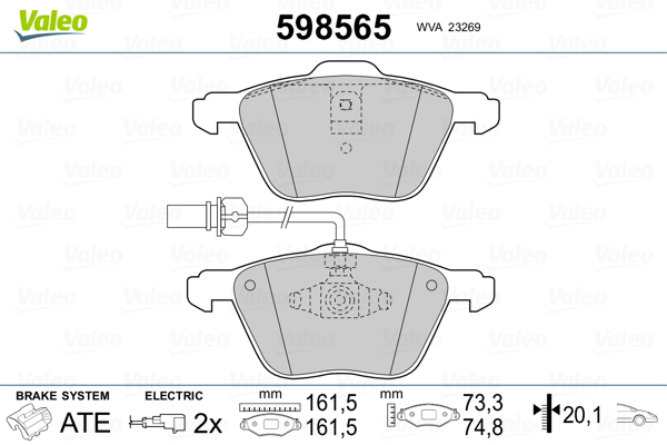 Remblokset Valeo 598565