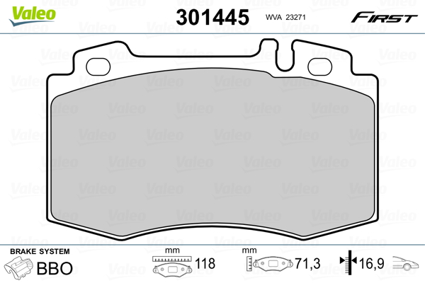 Remblokset Valeo 301445