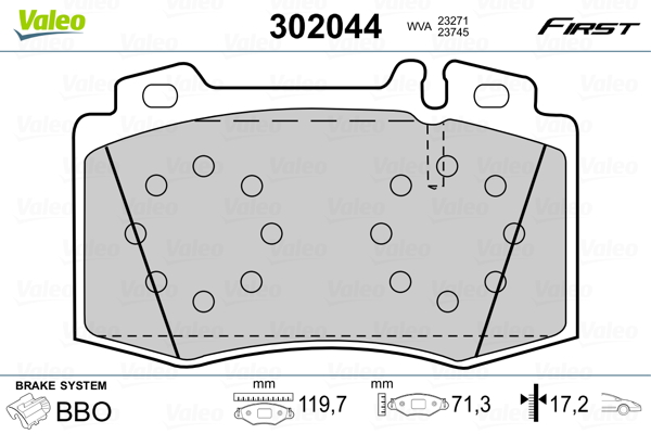 Remblokset Valeo 302044