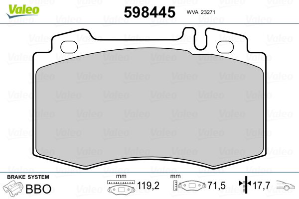 Remblokset Valeo 598445