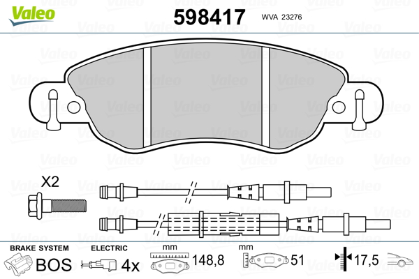 Remblokset Valeo 598417