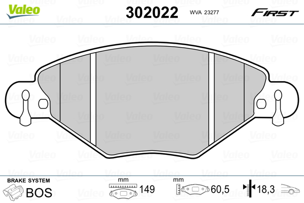 Remblokset Valeo 302022