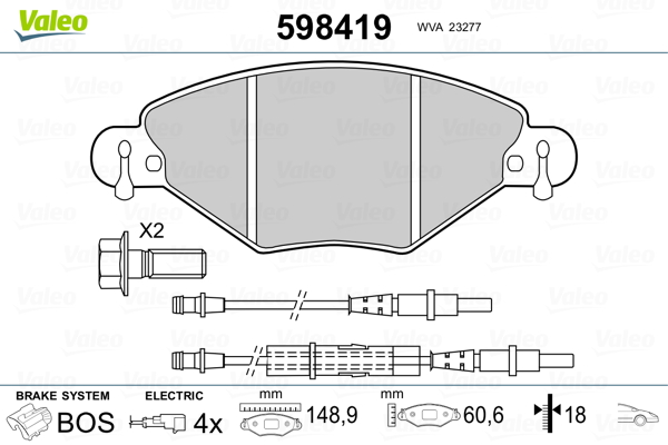 Remblokset Valeo 598419