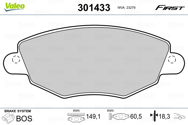 Remblokset Valeo 301433