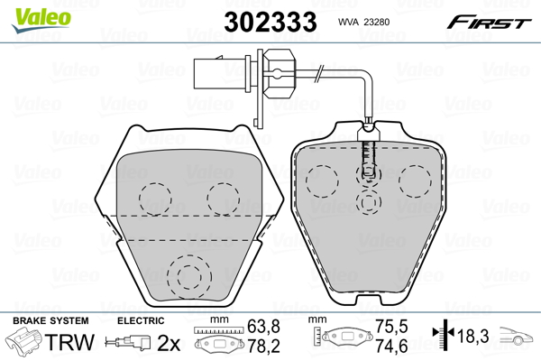 Remblokset Valeo 302333