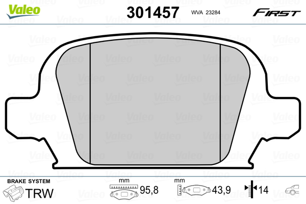 Remblokset Valeo 301457