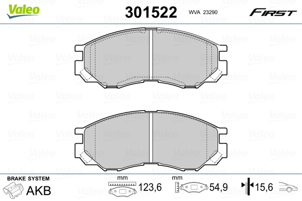 Remblokset Valeo 301522