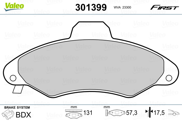 Remblokset Valeo 301399