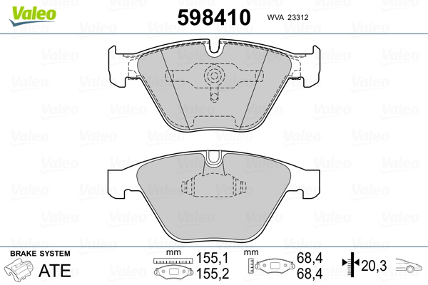 Remblokset Valeo 598410