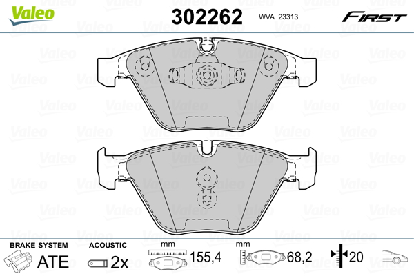 Remblokset Valeo 302262