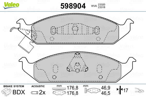 Remblokset Valeo 598904