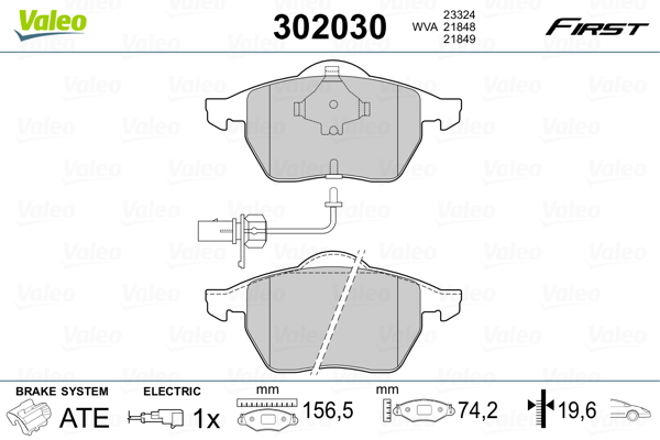 Remblokset Valeo 302030