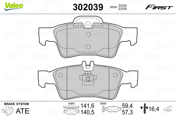 Remblokset Valeo 302039