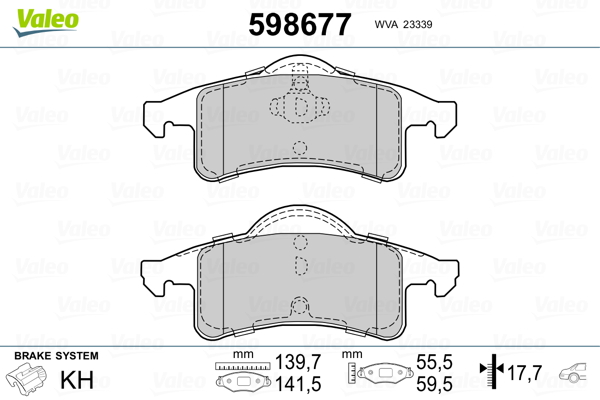 Remblokset Valeo 598677