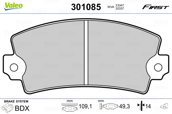 Remblokset Valeo 301085