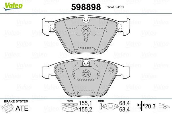 Remblokset Valeo 598898