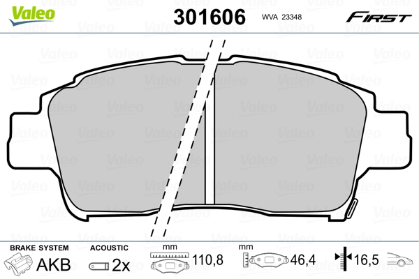 Remblokset Valeo 301606
