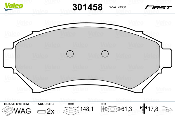 Remblokset Valeo 301458