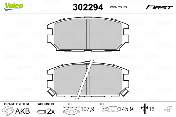 Remblokset Valeo 302294