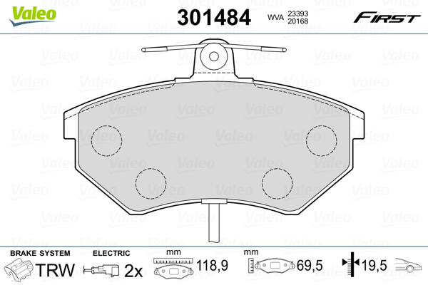Remblokset Valeo 301484