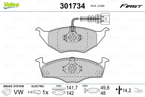 Remblokset Valeo 301734