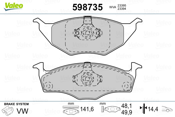 Remblokset Valeo 598735