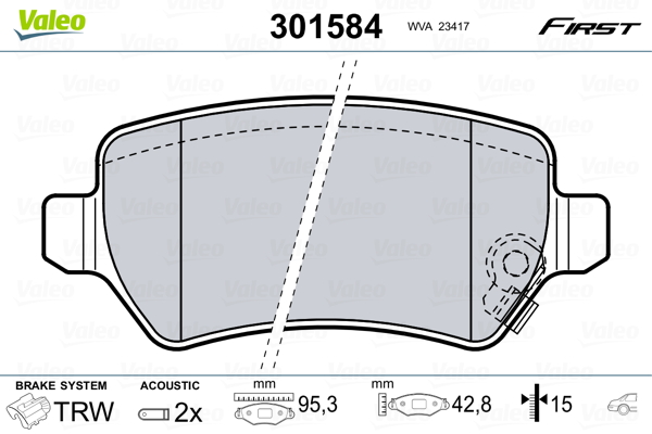 Remblokset Valeo 301584