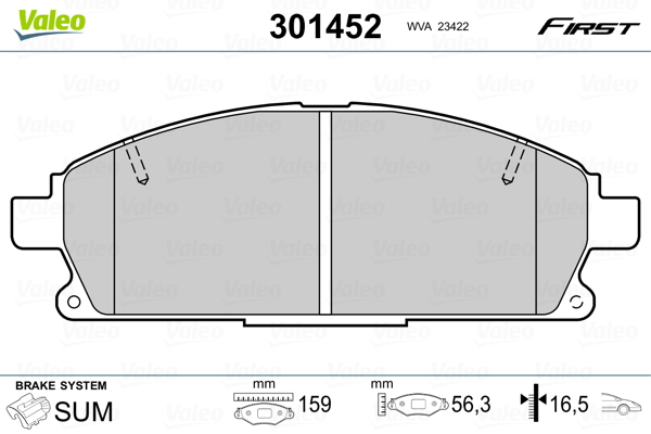 Remblokset Valeo 301452