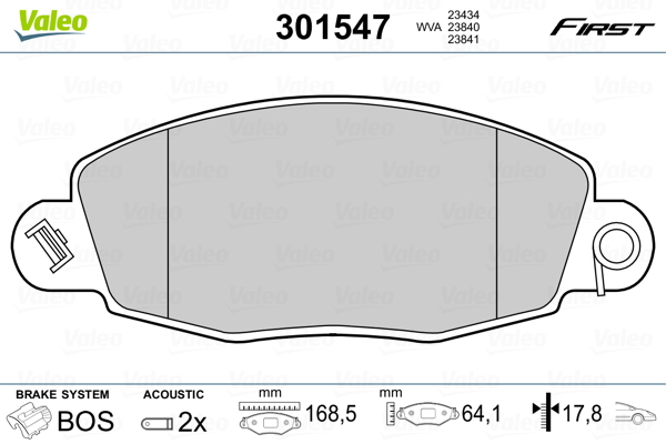 Remblokset Valeo 301547