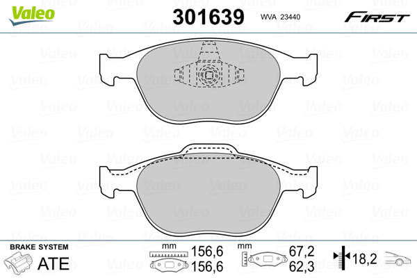 Remblokset Valeo 301639