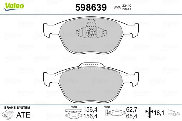 Remblokset Valeo 598639