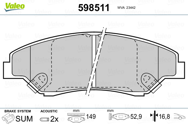 Remblokset Valeo 598511