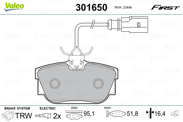 Remblokset Valeo 301650