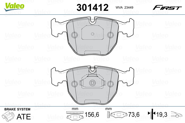 Remblokset Valeo 301412