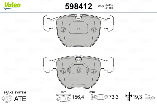 Remblokset Valeo 598412