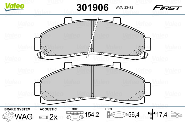 Remblokset Valeo 301906