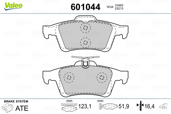 Remblokset Valeo 601044