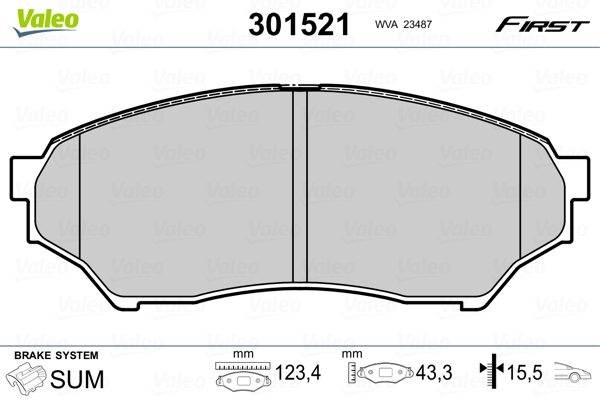 Remblokset Valeo 301521