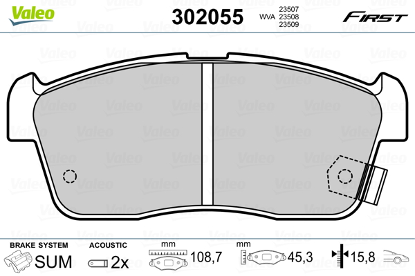 Remblokset Valeo 302055